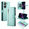 Θήκη με πτερύγιο για Xiaomi Poco X7 Pro 5G, Wallet Zipper Pocket, πράσινη