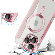 Θήκη με πτερύγιο για iPhone 16 Pro Max, RFID Wallet MagSafe CamShield, ροζ