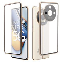 θήκη για το Realme 11 Pro 5G / Pro+ 5G, Magnetic Dual Glass, χρυσή