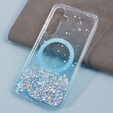 θήκη για Samsung Galaxy S24, Glittery, για MagSafe, μπλε
