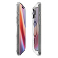 Θήκη MagSafe Spigen για iPhone 16 Pro, Ultra Hybrid, διαφανής / γκρι + Μετριασμένο γυαλί 9H