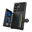 Θήκη για Samsung Galaxy S25 Ultra, Card Holder Kickstand, μαύρη