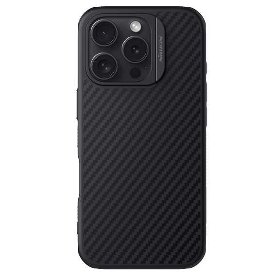 Θήκη για iPhone 16 Pro, θωρακισμένη Nillkin, Carbon Fiber, για Magsafe, μαύρη