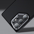 θήκη BENKS Kevlar για Samsung Galaxy S25, για MagSafe, Carbon Fiber, μαύρη