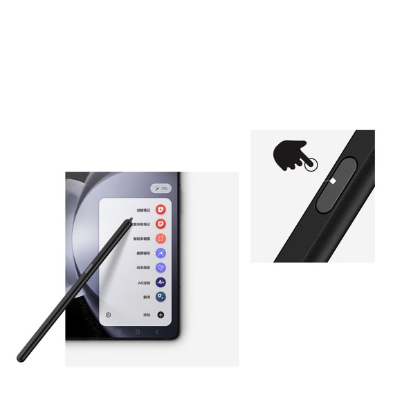 Γραφίδα Touch Screen Stylus Pen για Samsung Galaxy Z Fold5 5G / Z Fold6 5G, μαύρη