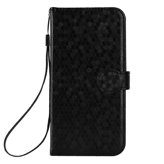 θήκη πτερύγιο για Honor 400 5G, Wallet Rhombus, μαύρη