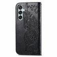 Θήκη με πτερύγιο για Samsung Galaxy M15 5G, Butterfly, μαύρη