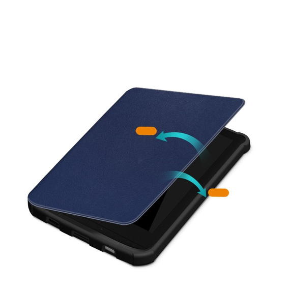 Θήκη για PocketBook Touch Lux 4 5 606 616 627 628 632 633, Smartcase, μπλε