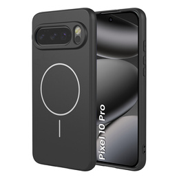 Θήκη σιλικόνης για Google Pixel 10 / 10 Pro, για MagSafe, μαύρο