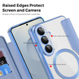 Θήκη με πτυσσόμενο κάλυμμα RFID Wallet MagSafe με προστασία κάμερας για Samsung Galaxy S26, μπλε