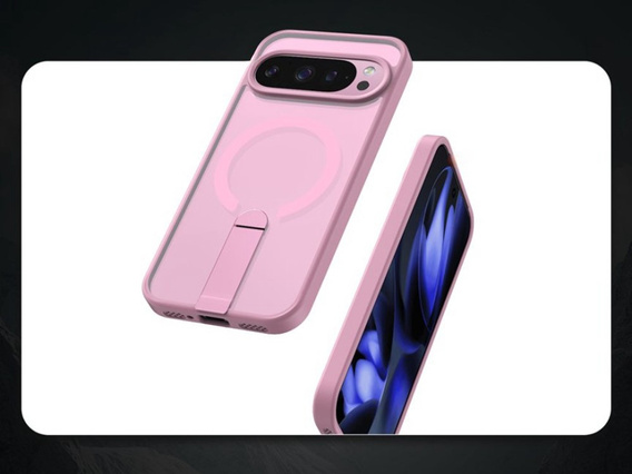 Υβριδική θήκη Fusion για το Google Pixel 10 Pro XL, για MagSafe, με βάση, ροζ