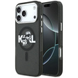 Θήκη Karl Lagerfeld IML Glitter Karl & Choupette Sketch Logo MagSafe για iPhone 17 Pro Max