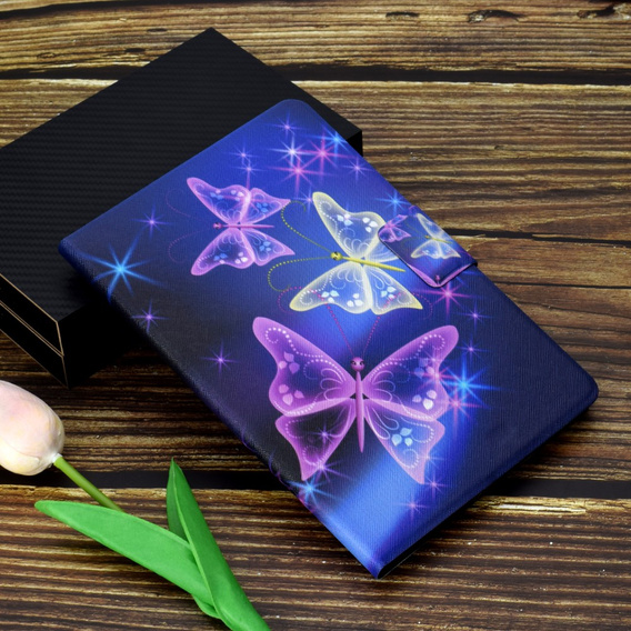 Θήκη για Samsung Galaxy Tab A7 10.4 2020 T500 T505, butterflies, μωβ