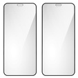 2x Μετριασμένο γυαλί για iPhone 12/12 Pro, ERBORD 3D πλήρης οθόνη