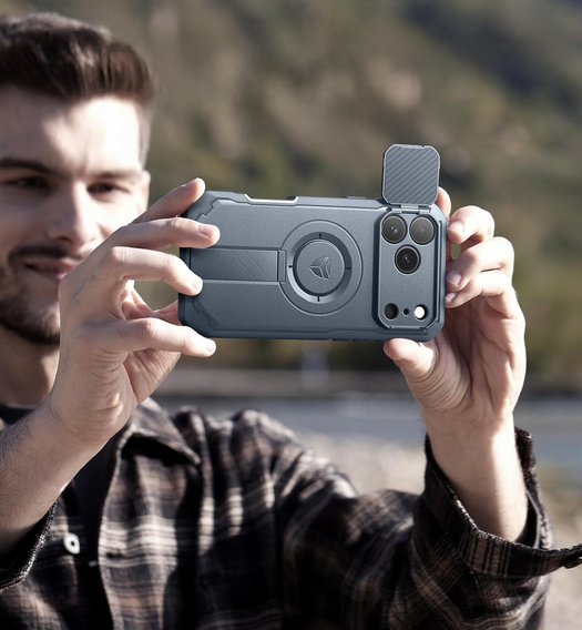 Θωρακισμένη θήκη Dexnor με βάση στήριξης και κλείστρο κάμερας, για MagSafe για iPhone 17 Pro