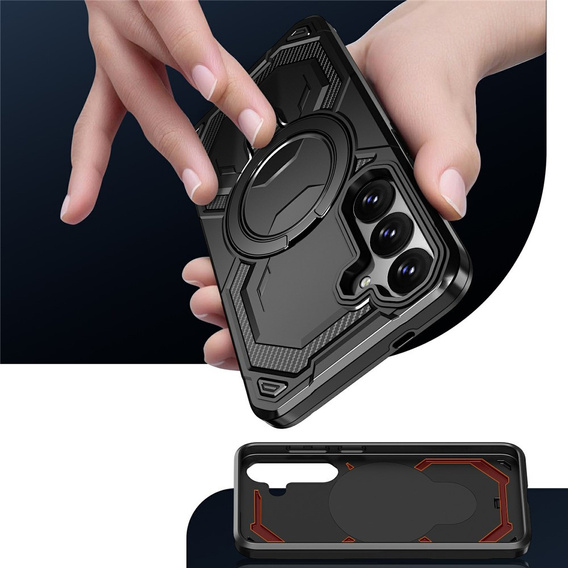 Μαγνητική θήκη με βάση για Samsung Galaxy A57 5G, μαύρη