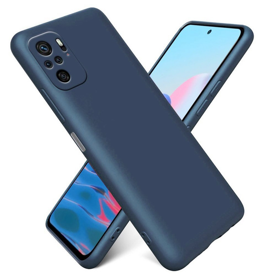 Θήκη για Xiaomi Redmi Note 10 / 10S, Silicone Lite, σκούρο μπλε