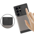 Θήκη για Samsung Galaxy S24 Ultra, ERBORD MagProtect Slide Camera, γκρι gunmetal