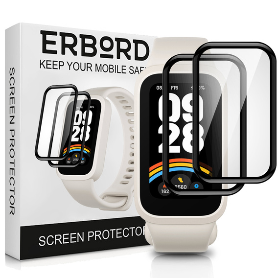 2x υβριδικό γυαλί ERBORD για Xiaomi Smart Band 9 Active