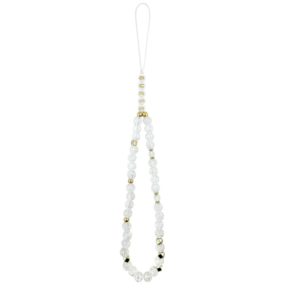 Θήκη Guess IML Flowers Electroplated Allover With Beads Strap, για MagSafe, με λουράκι για iPhone 17 Pro Max