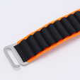 Λουράκι νάιλον για Apple Watch 1/2/3/4/5/6/7/8/SE/ULTRA 42/44/45/49mm, πορτοκαλί / μαύρη