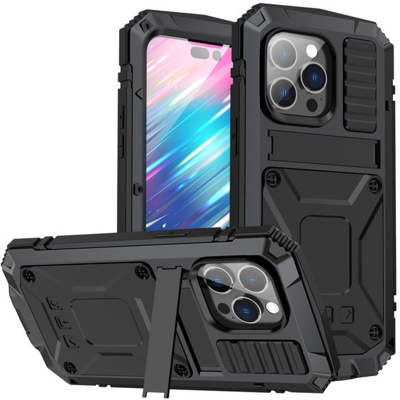 Θήκη για iPhone 14 Pro Max, R-JUST, θωρακισμένη, μαύρη