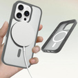 Θήκη ERBORD MagSafe για iPhone 16 Pro, Matte Case, ενεργό κουμπί, ματ / γκρι τιτάνιο