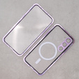 Μαγνητική θήκη MagSafe Dual Glass για Samsung Galaxy S23, μωβ