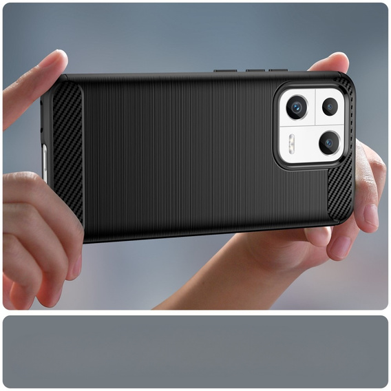 Θήκη για Xiaomi 13, Carbon, μαύρη