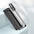 Θήκη για Samsung Galaxy M34 5G, Fusion Hybrid, με προστασία κάμερας, διαφανής / μαύρη