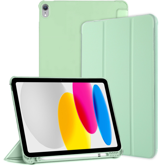 Θήκη για iPad 10.9 2022 10 Gen, Smart Pencil, με υποδοχή γραφίδας, πράσινη