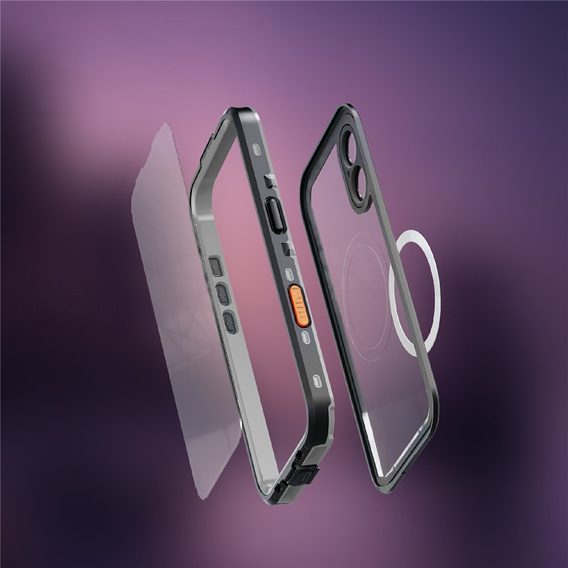 Θήκη για iPhone 17, Αδιάβροχη IP68, SHELLBOX MagSafe, μαύρο