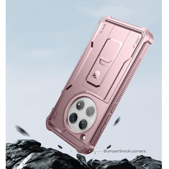 Θωρακισμένη θήκη για OnePlus 12, Dexnor Full Body (Two Frames), ροζ