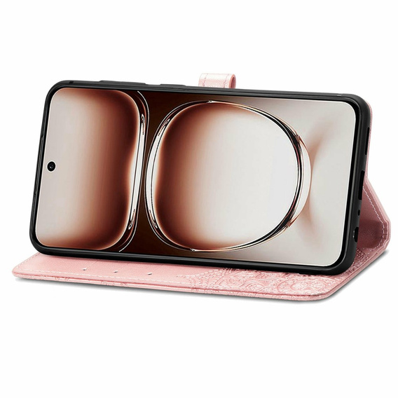 Θήκη με πτερύγιο για Oppo A40 / Oppo A40m, Mandala, ροζ rose gold