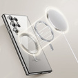 Θήκη για Samsung Galaxy S25 Ultra, Electro MagSafe, ασημένια + Γυαλί για την οθόνη