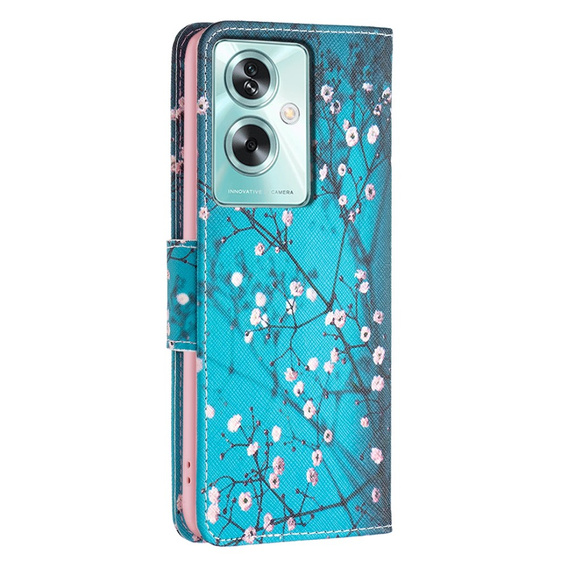Θήκη με πτερύγιο για Oppo A79 5G, Wallet, Sakura, μπλε