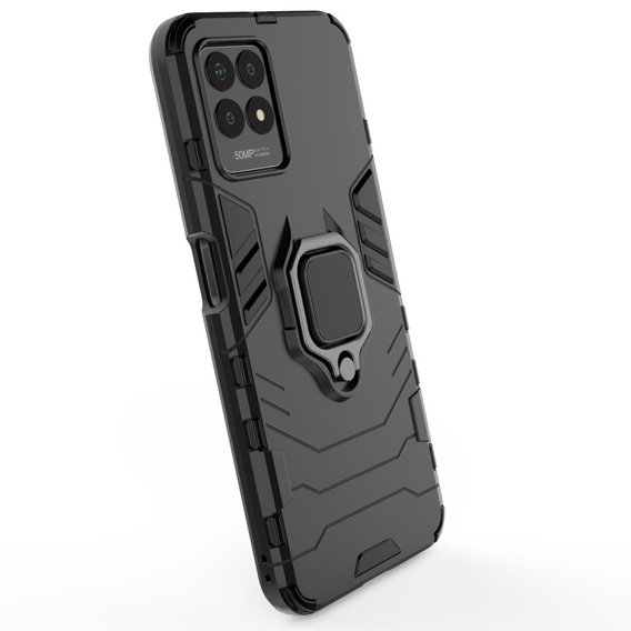 Θήκη για Realme 8i, Kickstand Ring, μαύρη