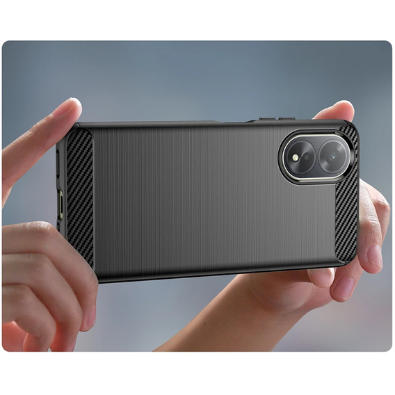 Θήκη για Oppo A38 4G / Oppo A18 4G, Carbon, μαύρη
