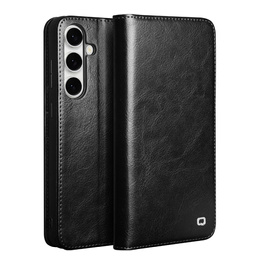 θήκη flip για Samsung Galaxy S25 FE, QIALINO Leather Wallet, μαύρη