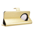 Θήκη με πτερύγιο για Oppo Reno 12FS / 12F, Crazy Horse Wallet, χρυσή