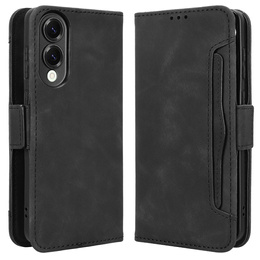 Θήκη με πτερύγιο για Samsung Galaxy S25 Edge, Card Slot, μαύρη