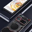 Θήκη για ZTE nubia Z60 Ultra, Kickstand Bumper, με κάλυμμα φακού, για MagSafe, μαύρο / κόκκινο