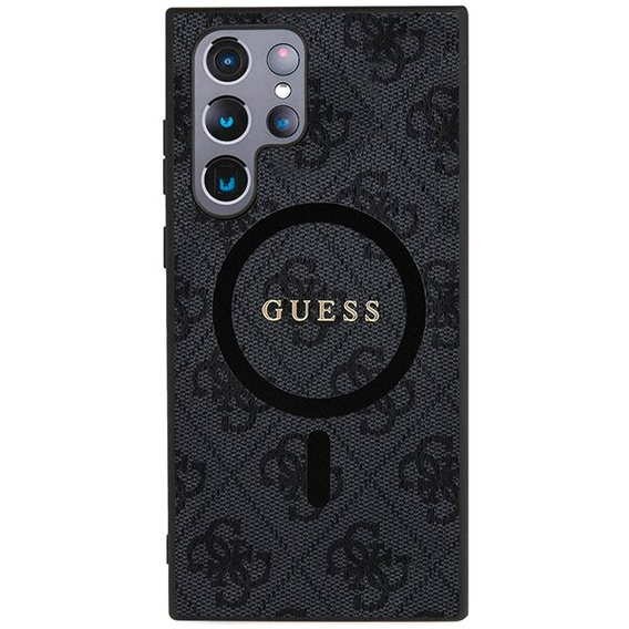 GUESS Θήκη για Samsung Galaxy S24 Ultra, 4G Ring Classic Logo, γκρι