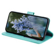 Θήκη με πτερύγιο για Samsung Galaxy A15, Mandala Flower, μπλε + γυαλί 9H 