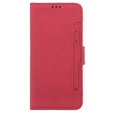 Θήκη με πτερύγιο για Oppo A79 5G, Card Slot, κόκκινη