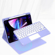 Θήκη + πληκτρολόγιο iPad Air 10.9 4 2020 / 5 2022, Touchpad, μωβ