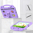 Παιδική θήκη για Samsung Galaxy Tab S10 Lite / S10 FE / S9 FE, Cute Patterns, με βάση, μοβ