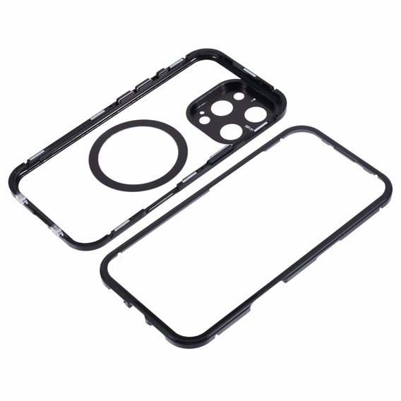 Μαγνητική θήκη MagSafe Dual Glass για iPhone 16 Pro, μαύρη