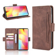 Θήκη με πτερύγιο για Xiaomi Mi Note 10 Lite, Card Slot, καφέ
