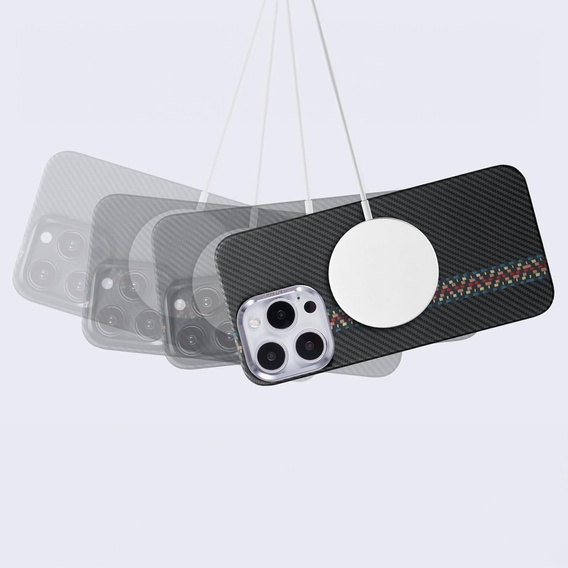 Θήκη για iPhone 16 Pro Max, ανθρακονήματα MagSafe, μαύρη